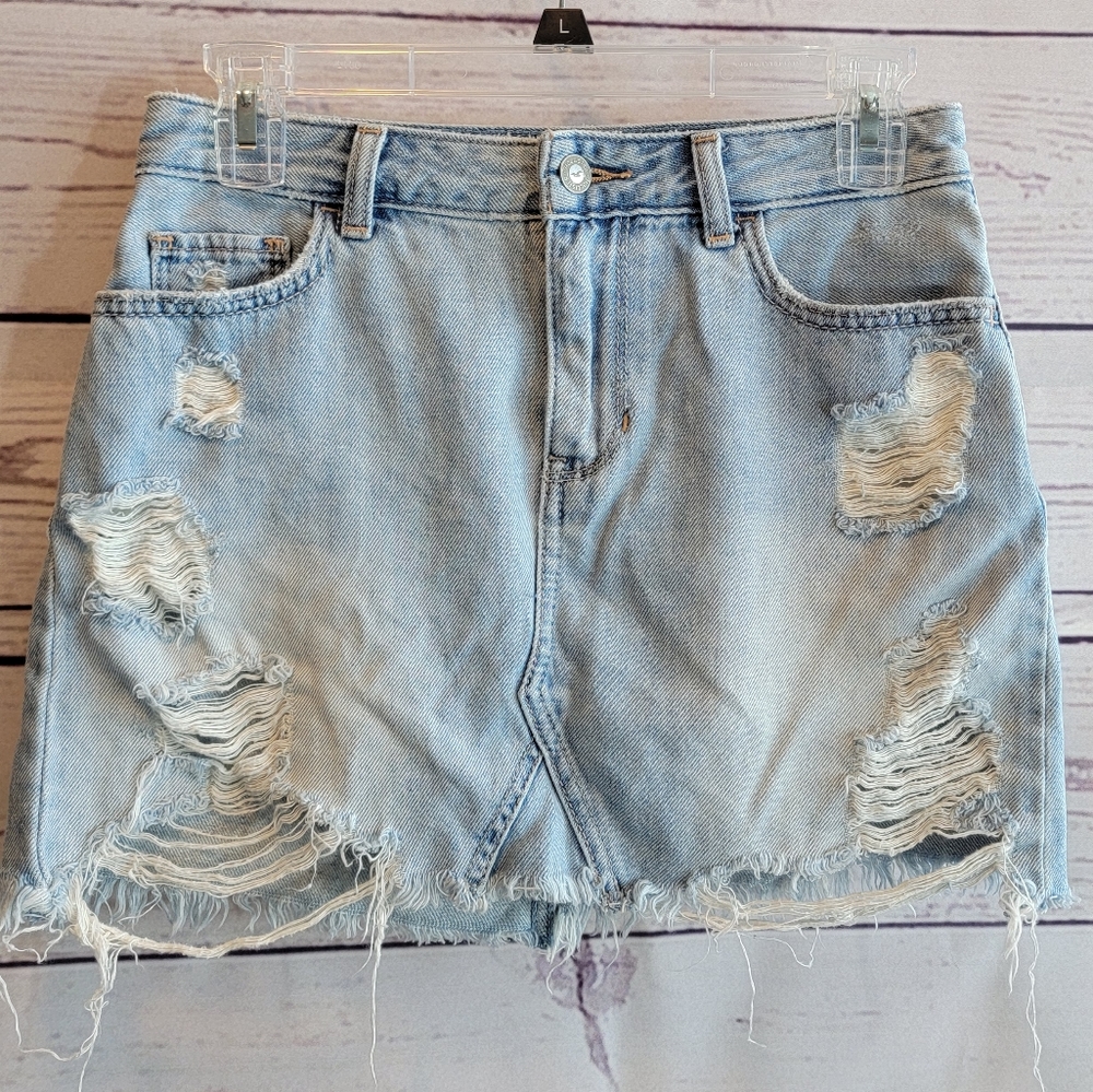 Hollister jean skirt -1-